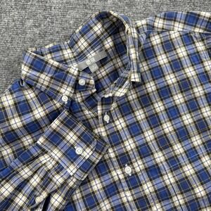 Uniqlo Button Down Shirt S Blue Yellow Plaid Long Sleeve Men's